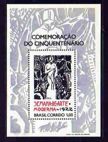 LT BLOCO SEMANA ARTE MODERTA MINT RHM # B-31 CV=240,00